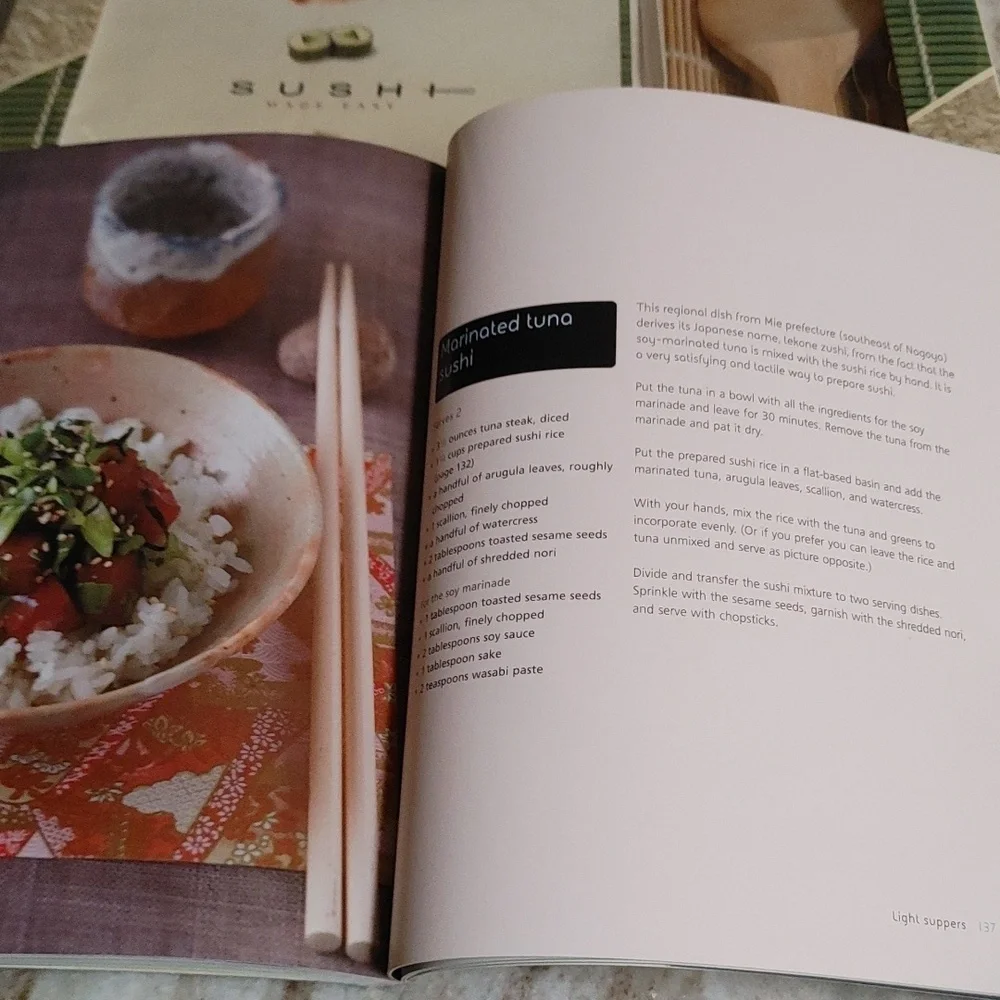 Sushi Set Plus Japanese-Inspired Cookbook